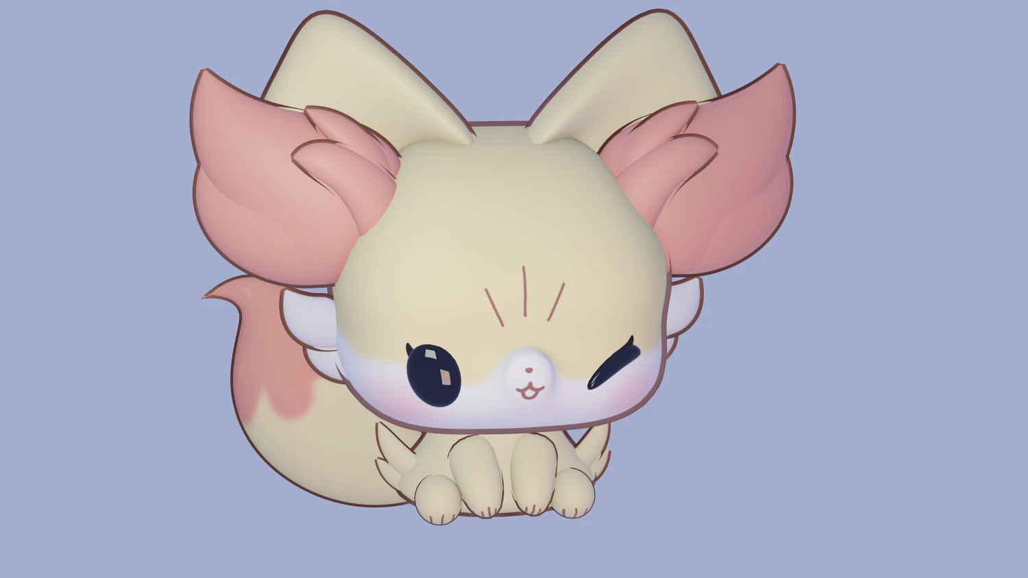 Fox 3D Model .c4d .max .obj .3ds .fbx .stl .blend