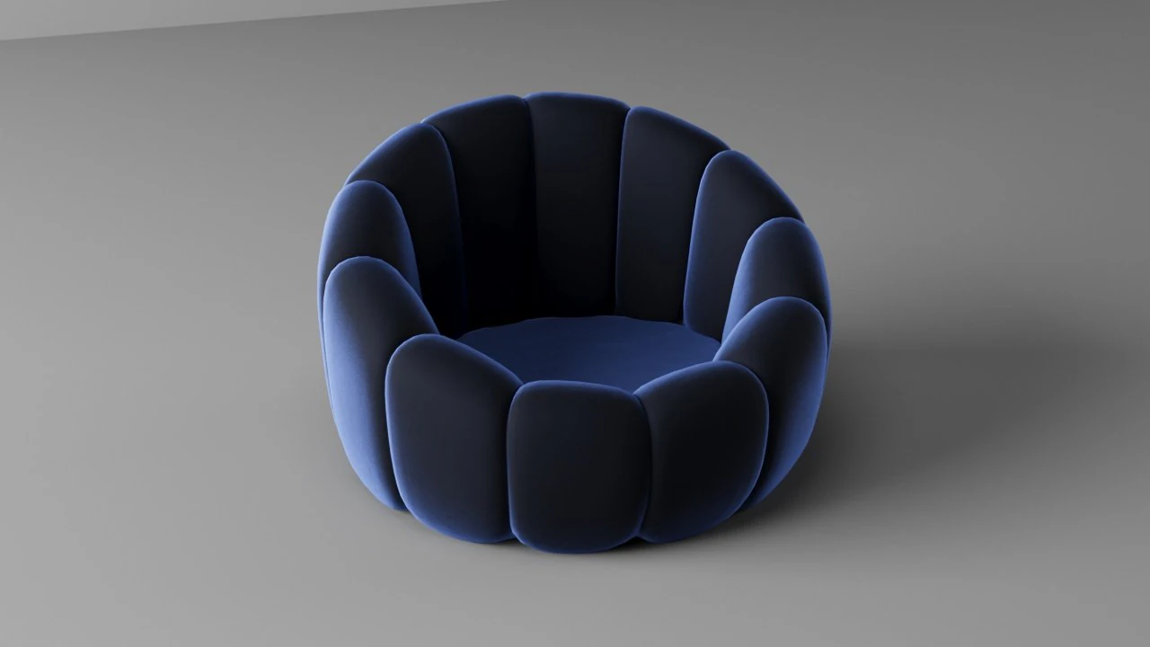 Armchair 3D Model .c4d .max .obj .3ds .fbx .stl .blend 