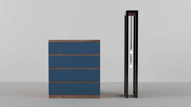 Dresser And Lighting 3D-Modell .c4d .max .obj .3ds .fbx .stl .blend 