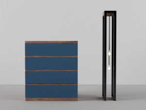 Dresser And Lighting 3D मॉडल