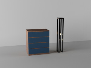 Dresser And Lighting 3D-Modell
