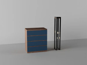Dresser And Lighting 3D Model