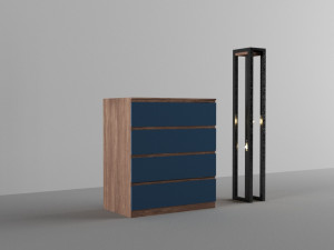 Dresser And Lighting 3D-Modell