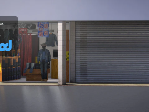 Raohe Kot Mağazası 3D Model