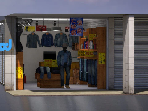 Raohe Jeans Shop 3D Model