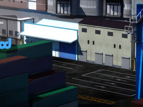 Container Yard 3D 모델