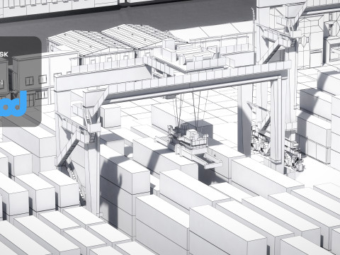 Container Yard 3D 모델