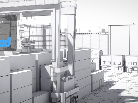 Container Yard 3D 모델