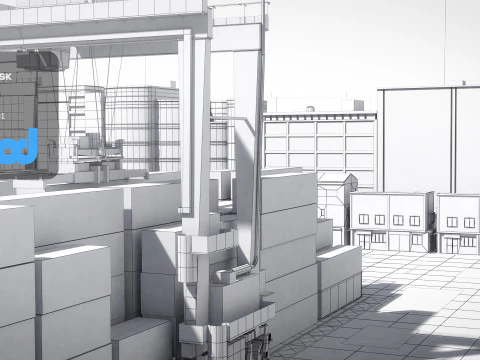 Container Yard 3D Model