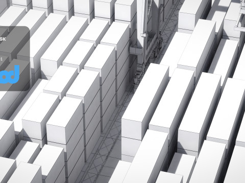 Container Yard 3D 모델