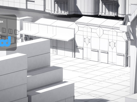 Container Yard 3D 모델