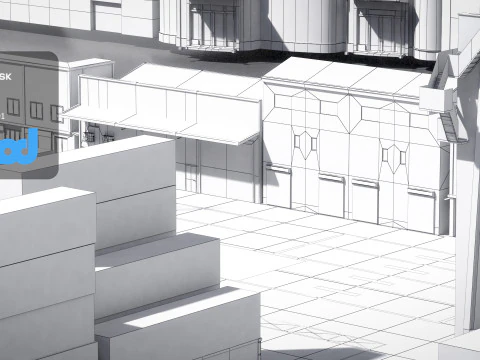Container Yard 3D Model