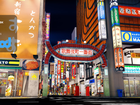 Kabukicho Street Modelo 3D