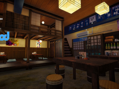 Japanese Izakaya Restaurant 3Dモデル