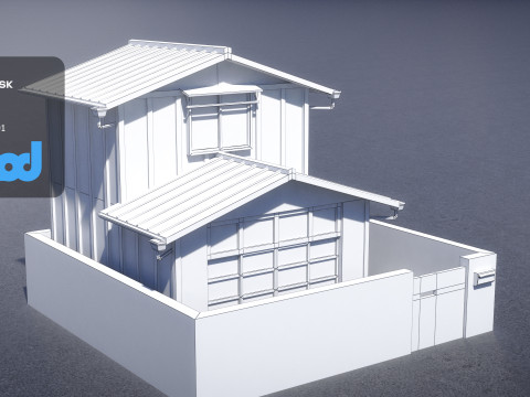 Japanese Style House 0024 3D Model