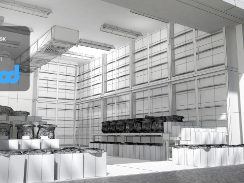 Traditional Chinese Medicine Store Model 3D