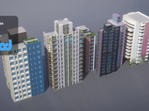TW Buildings 001 3D Model