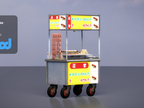 Street Vendor Taiwan Sausage 3D Model