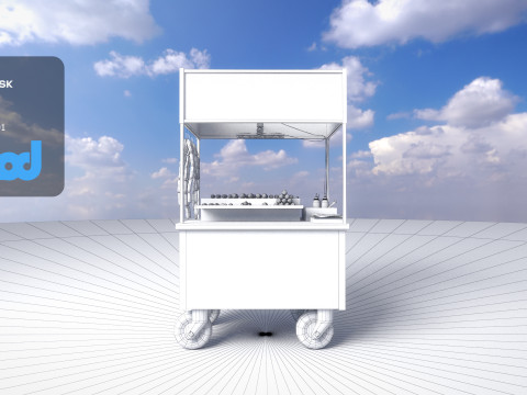 Street Vendor Taiwan Sausage 3D Model