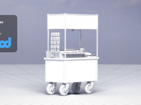 Street Vendor Taiwan Sausage 3D Model