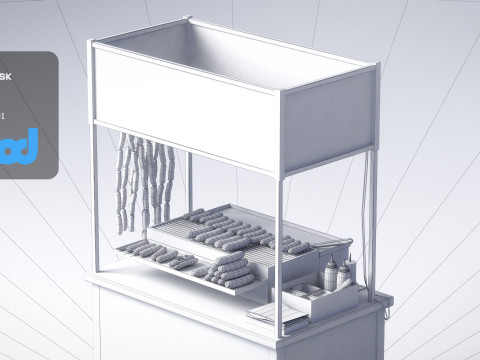 Street Vendor Taiwan Sausage 3D Model