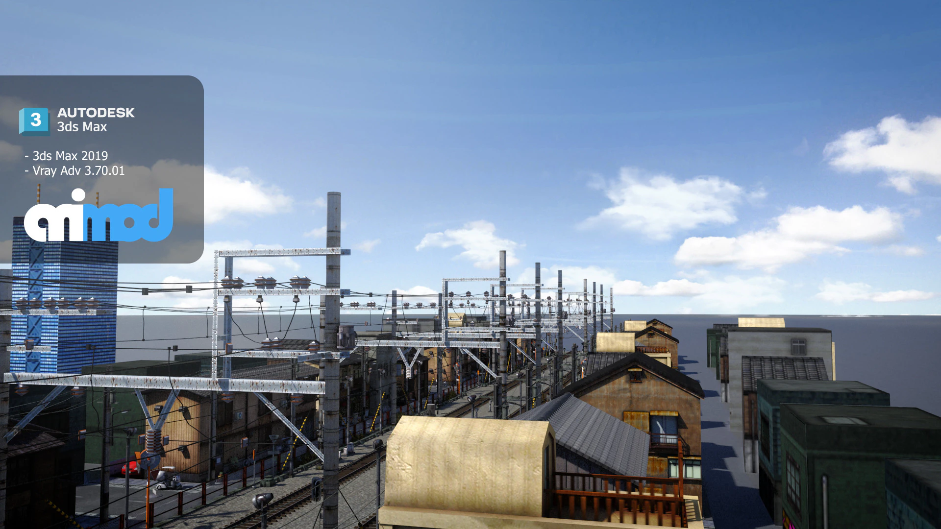 Japan Railway 3D Model .c4d .max .obj .3ds .fbx .stl .blend 