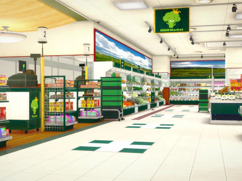 Japanese Supermarket 3D Model