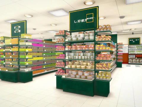 Japanese Supermarket 3D Model
