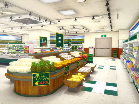 Japanese Supermarket 3D Model