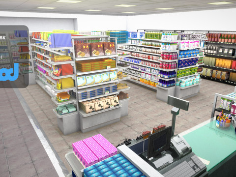 Grocery Store 3D Model