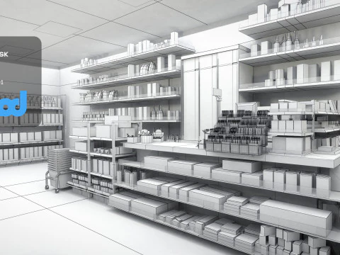 Grocery Store 3D Model