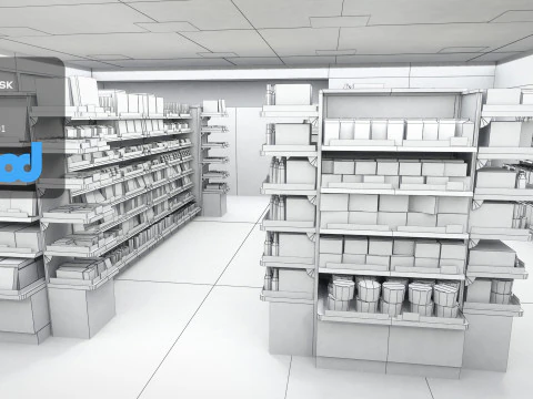 Grocery Store 3D Model