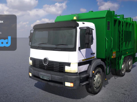 홍콩 쓰레기 트럭 001 3D 모델