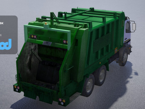 HK Garbage Truck 001 3D Модель