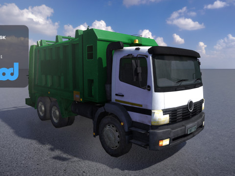 HK Garbage Truck 001 3D Модель