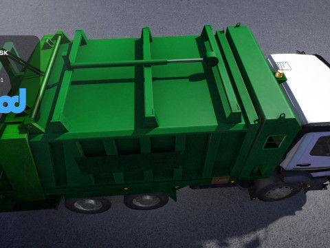 HK Garbage Truck 001 3D Модель