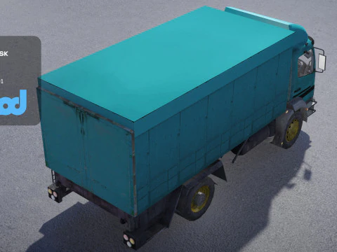 HK Garbage Truck 002 3D Model