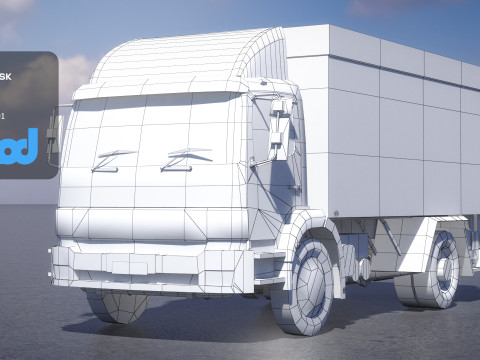 HK Garbage Truck 002 Model 3D