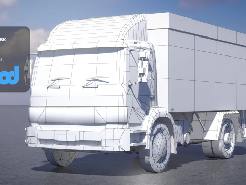HK Garbage Truck 002 3D Model