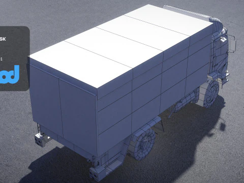 HK Garbage Truck 002 3D Model