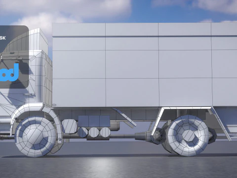 HK Garbage Truck 002 3D Model