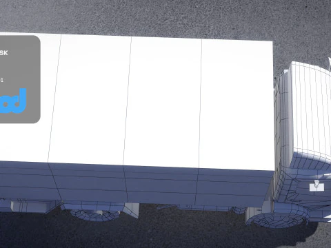 HK Garbage Truck 002 3D Model
