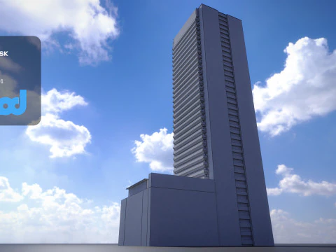 HK Building 0003 3D Model