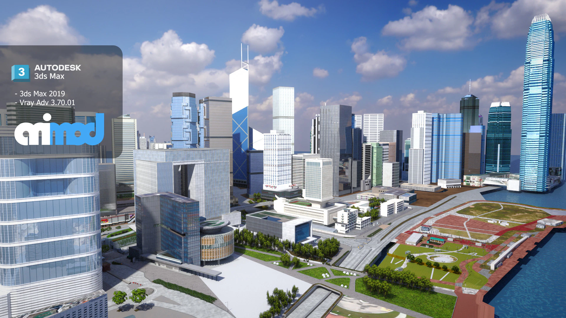HK Central 3D Model .c4d .max .obj .3ds .fbx .stl .blend