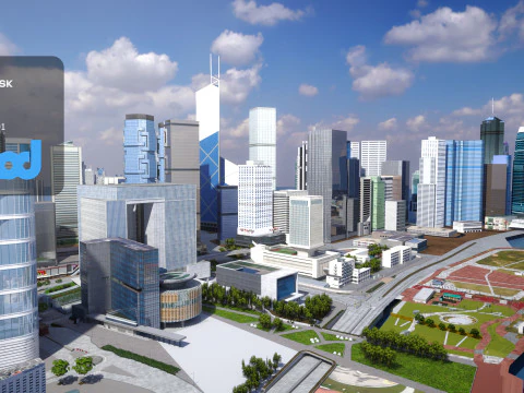 Centro de Hong Kong Modelo 3D