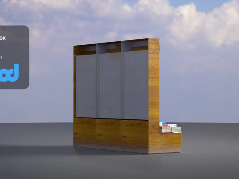 Book Shelf 0001 3D Model
