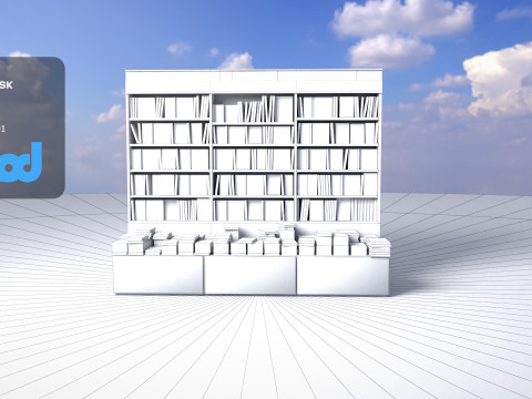 Book Shelf 0001 3D Модель