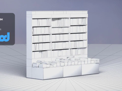 Book Shelf 0001 3D Model