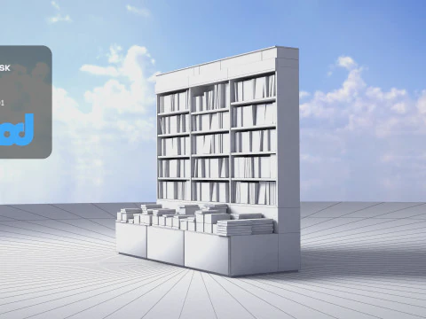 Book Shelf 0001 3D Model