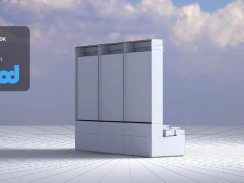 Book Shelf 0001 3D Model